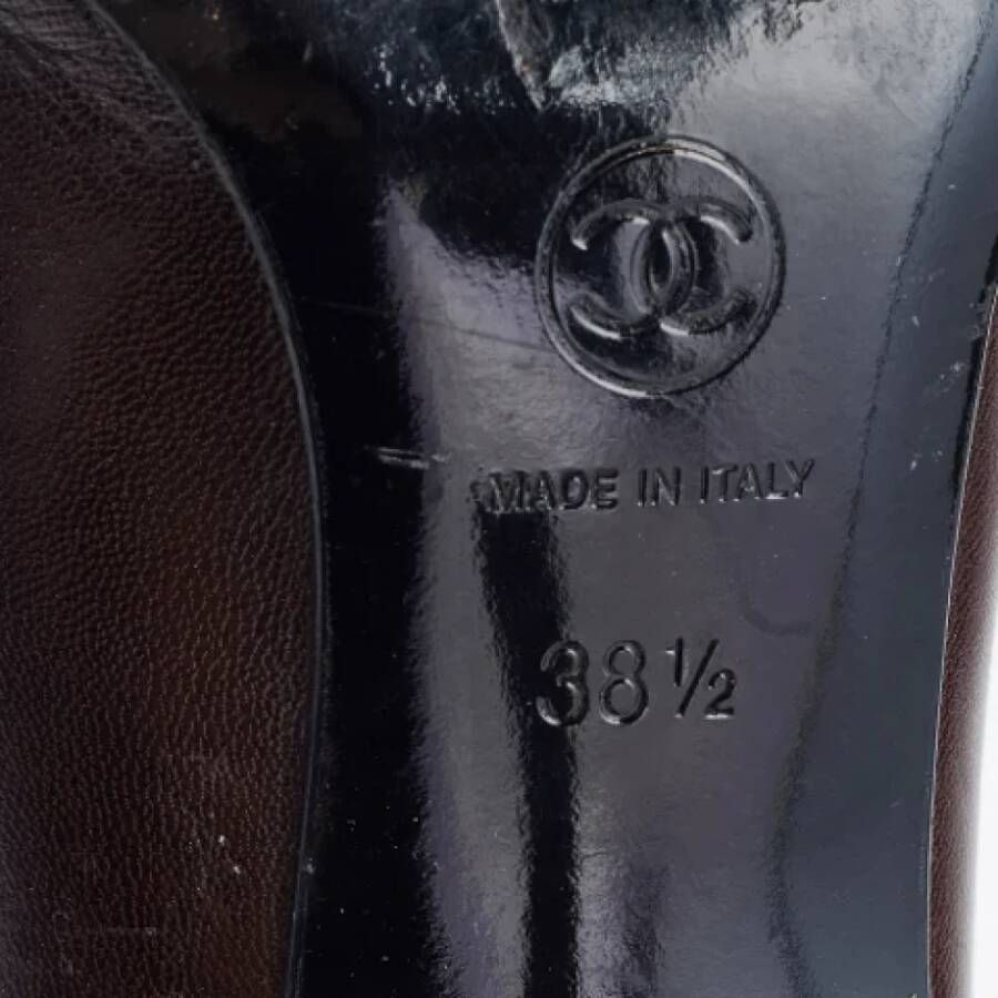 Chanel Vintage Pre-owned Leather heels Brown Dames