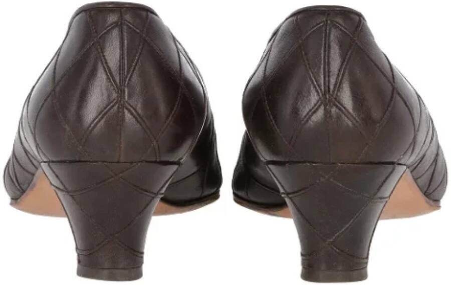 Chanel Vintage Pre-owned Leather heels Brown Dames