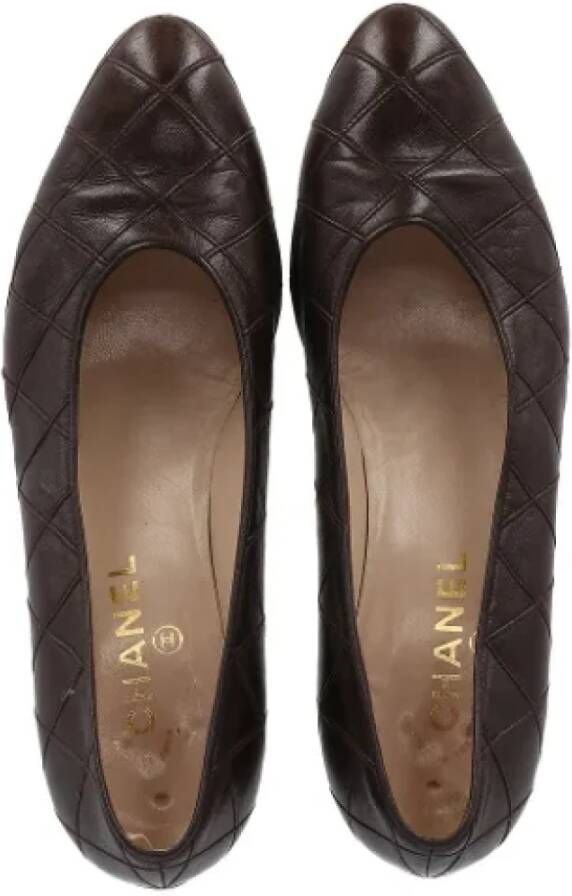 Chanel Vintage Pre-owned Leather heels Brown Dames