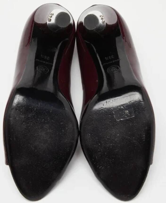Chanel Vintage Pre-owned Leather heels Purple Dames