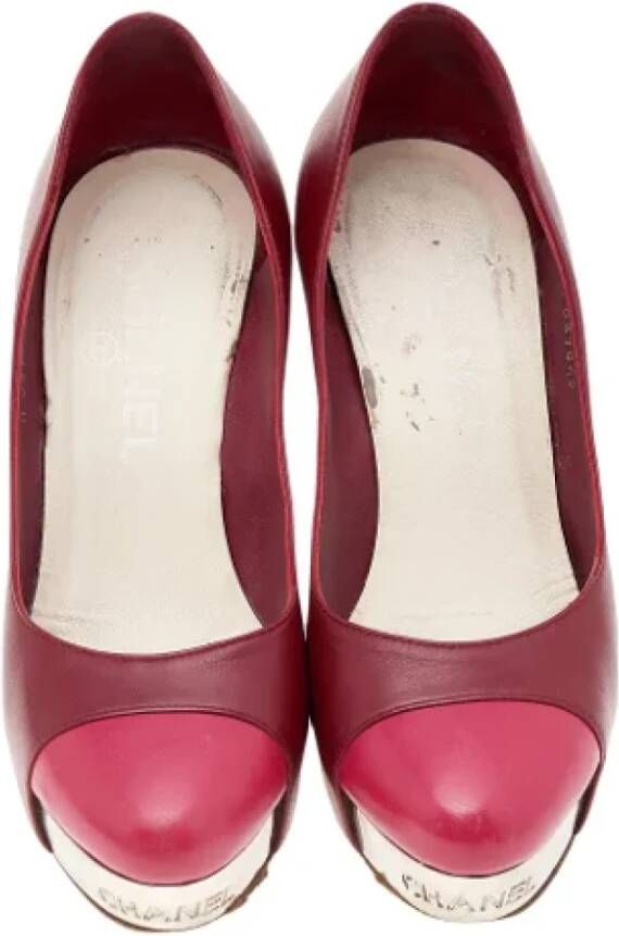 Chanel Vintage Pre-owned Leather heels Red Dames