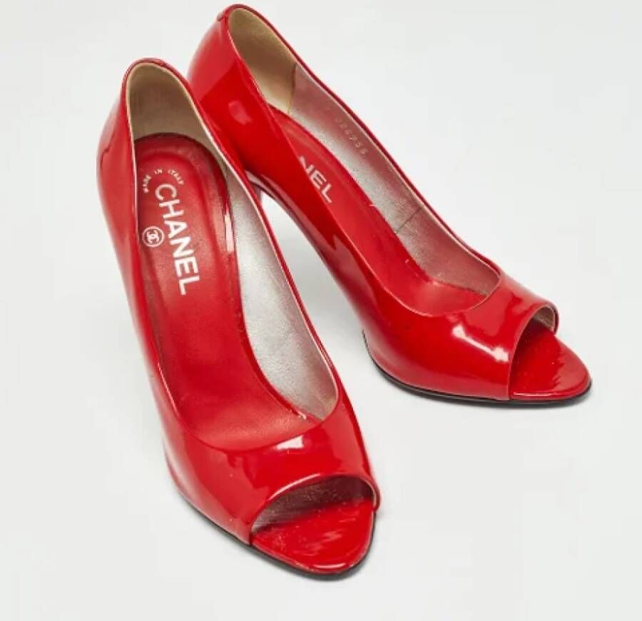 Chanel Vintage Pre-owned Leather heels Red Dames