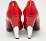 Chanel Vintage Pre-owned Leather heels Red Dames - Thumbnail 5