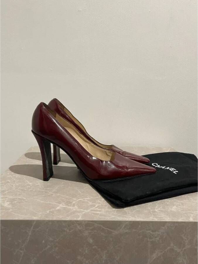Chanel Vintage Pre-owned Leather heels Red Dames