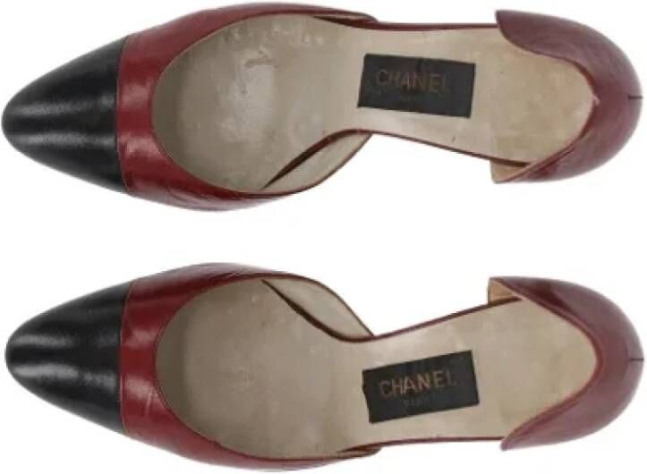 Chanel Vintage Pre-owned Leather heels Red Dames