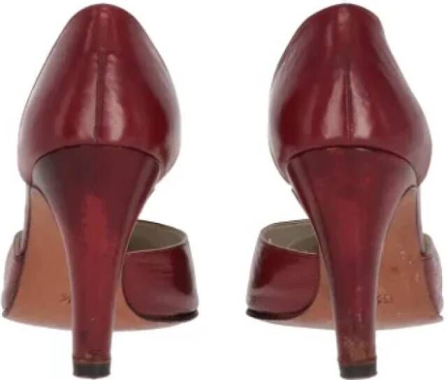 Chanel Vintage Pre-owned Leather heels Red Dames