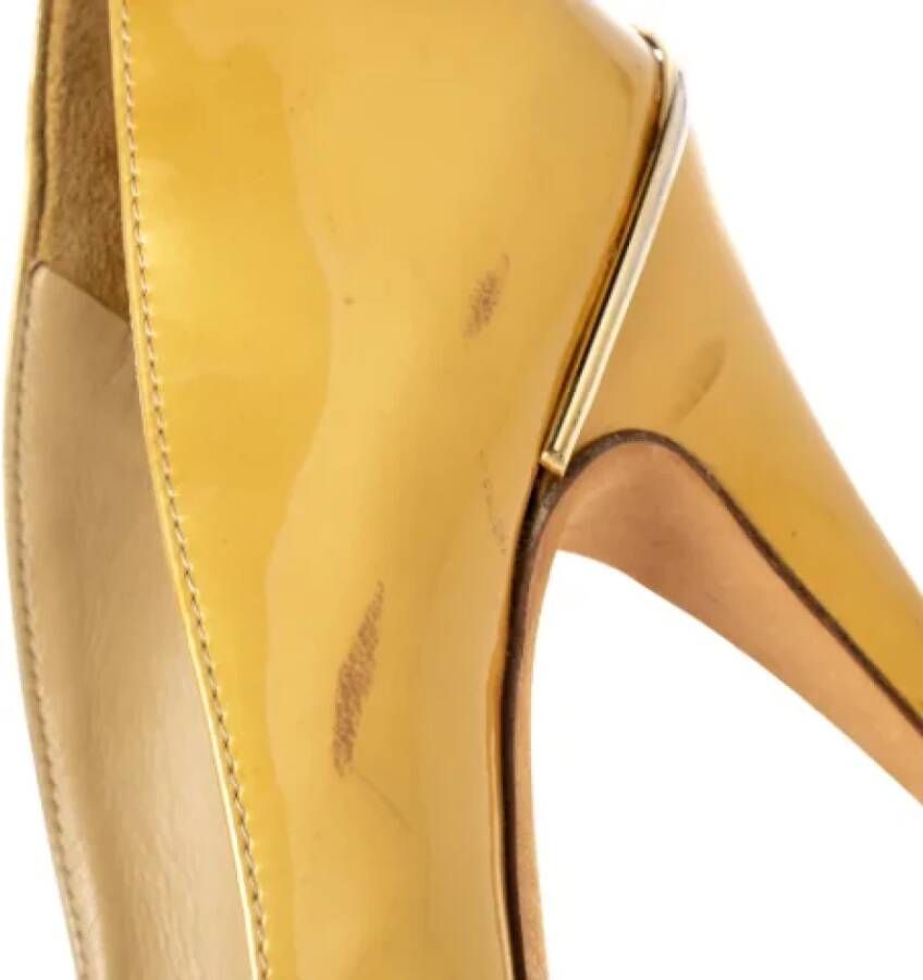 Chanel Vintage Pre-owned Leather heels Yellow Dames