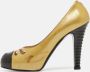 Chanel Vintage Pre-owned Leather heels Yellow Dames - Thumbnail 2