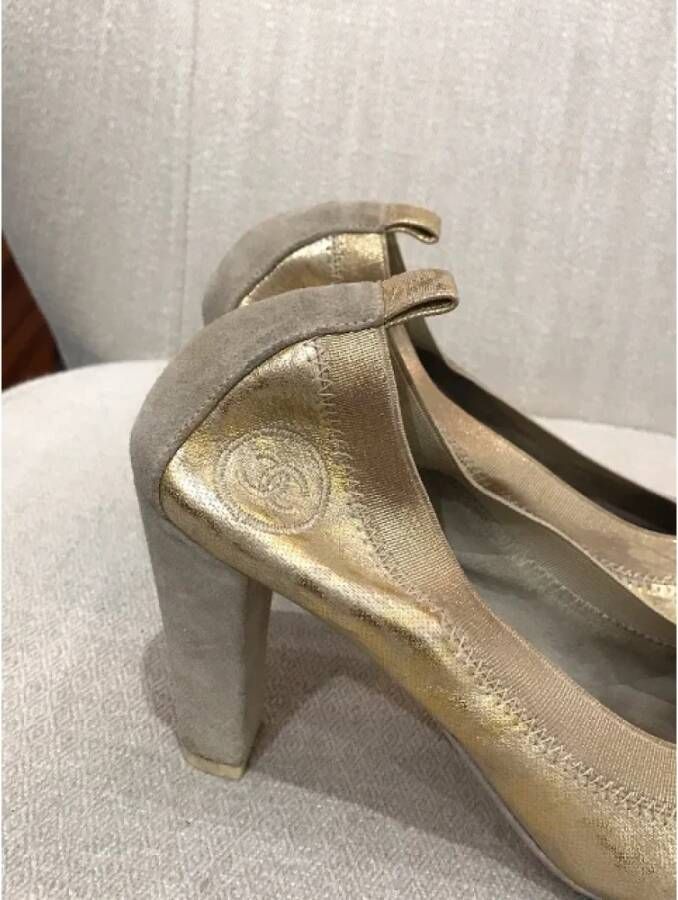 Chanel Vintage Pre-owned Leather heels Yellow Dames