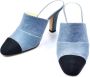 Chanel Vintage Pre-owned Leather mules Blue Dames - Thumbnail 3