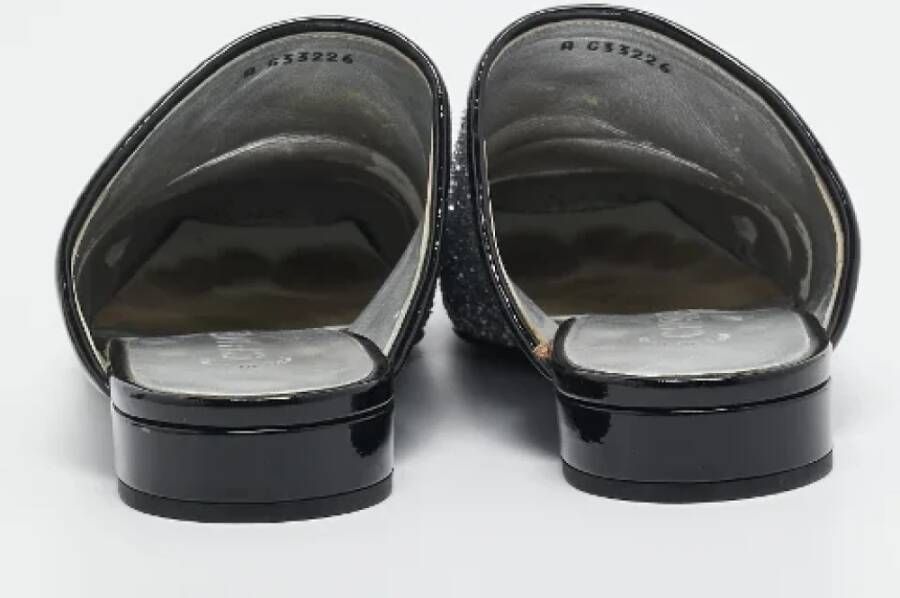 Chanel Vintage Pre-owned Leather mules Gray Dames