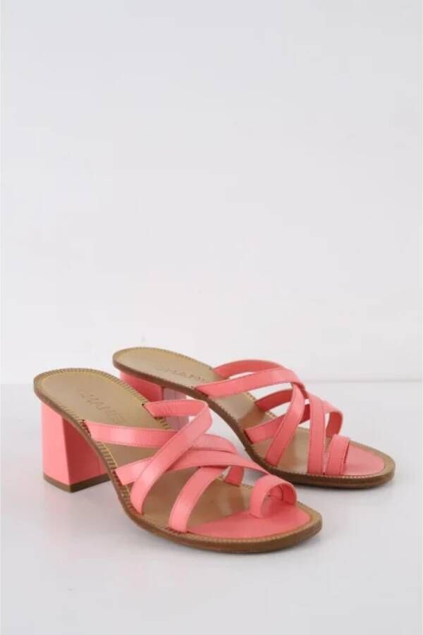Chanel Vintage Pre-owned Leather mules Pink Dames