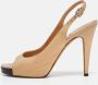Chanel Vintage Pre-owned Leather sandals Beige Dames - Thumbnail 2
