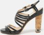 Chanel Vintage Pre-owned Leather sandals Black Dames - Thumbnail 2