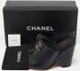 Chanel Vintage Pre-owned Leather sandals Black Dames - Thumbnail 9
