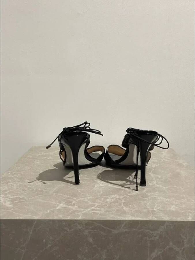Chanel Vintage Pre-owned Leather sandals Black Dames