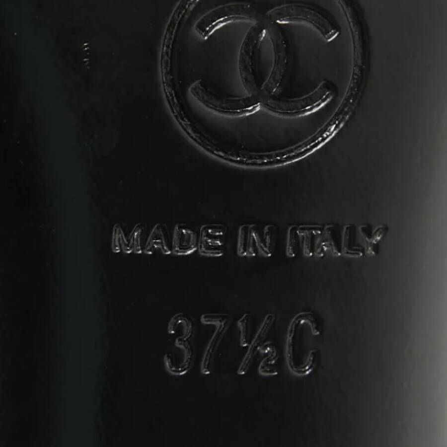 Chanel Vintage Pre-owned Leather sandals Black Dames