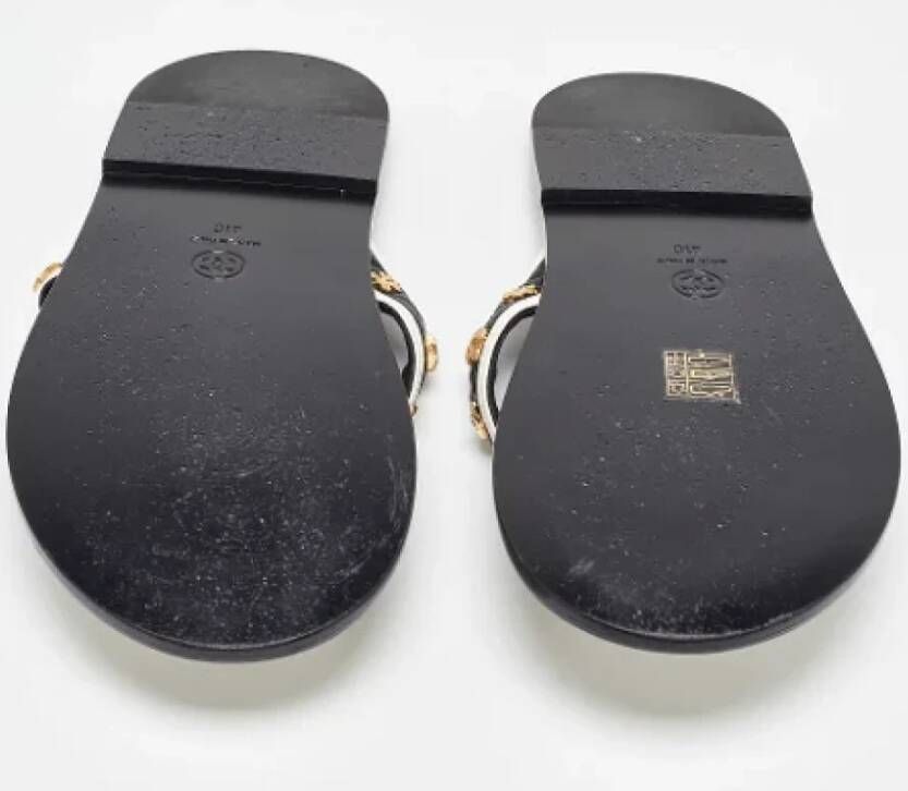 Chanel Vintage Pre-owned Leather sandals Black Dames
