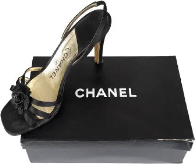 Chanel Vintage Pre-owned Leather sandals Black Dames