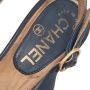 Chanel Vintage Pre-owned Leather sandals Blue Dames - Thumbnail 6