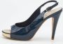 Chanel Vintage Pre-owned Leather sandals Blue Dames - Thumbnail 2