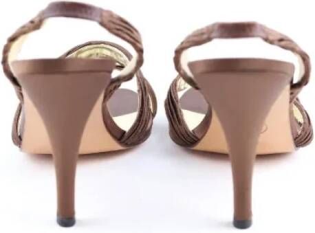 Chanel Vintage Pre-owned Leather sandals Brown Dames