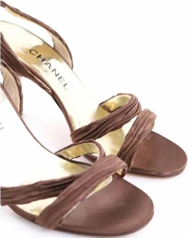 Chanel Vintage Pre-owned Leather sandals Brown Dames