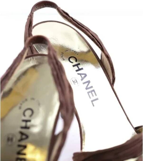 Chanel Vintage Pre-owned Leather sandals Brown Dames