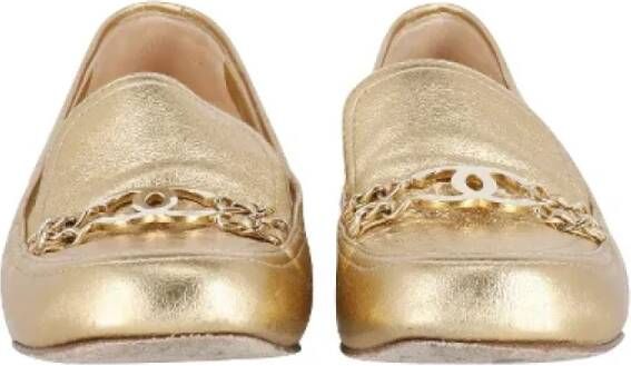 Chanel Vintage Pre-owned Leather sandals Gray Dames