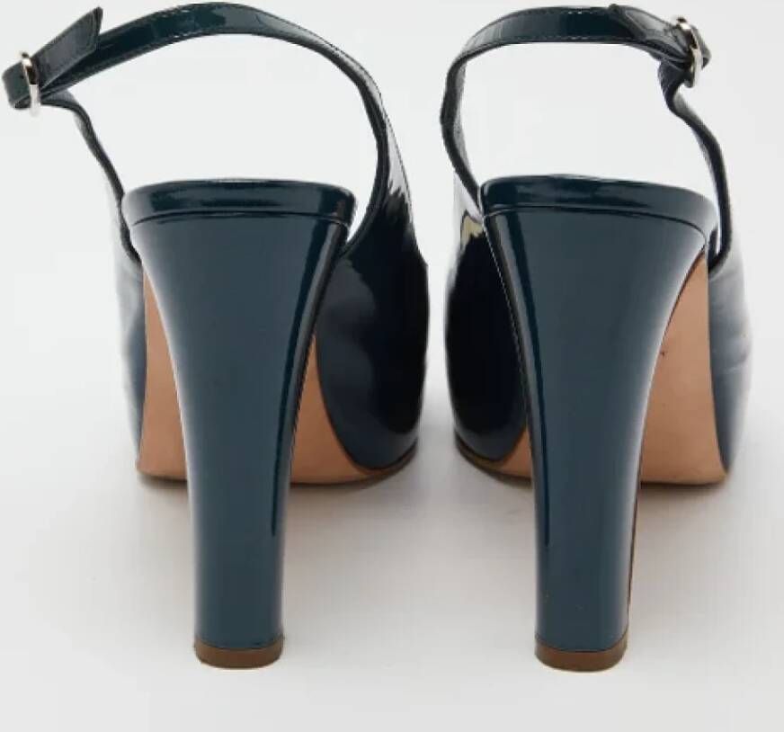 Chanel Vintage Pre-owned Leather sandals Green Dames