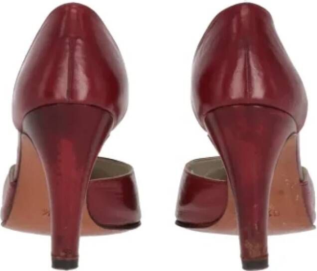 Chanel Vintage Pre-owned Leather sandals Red Dames