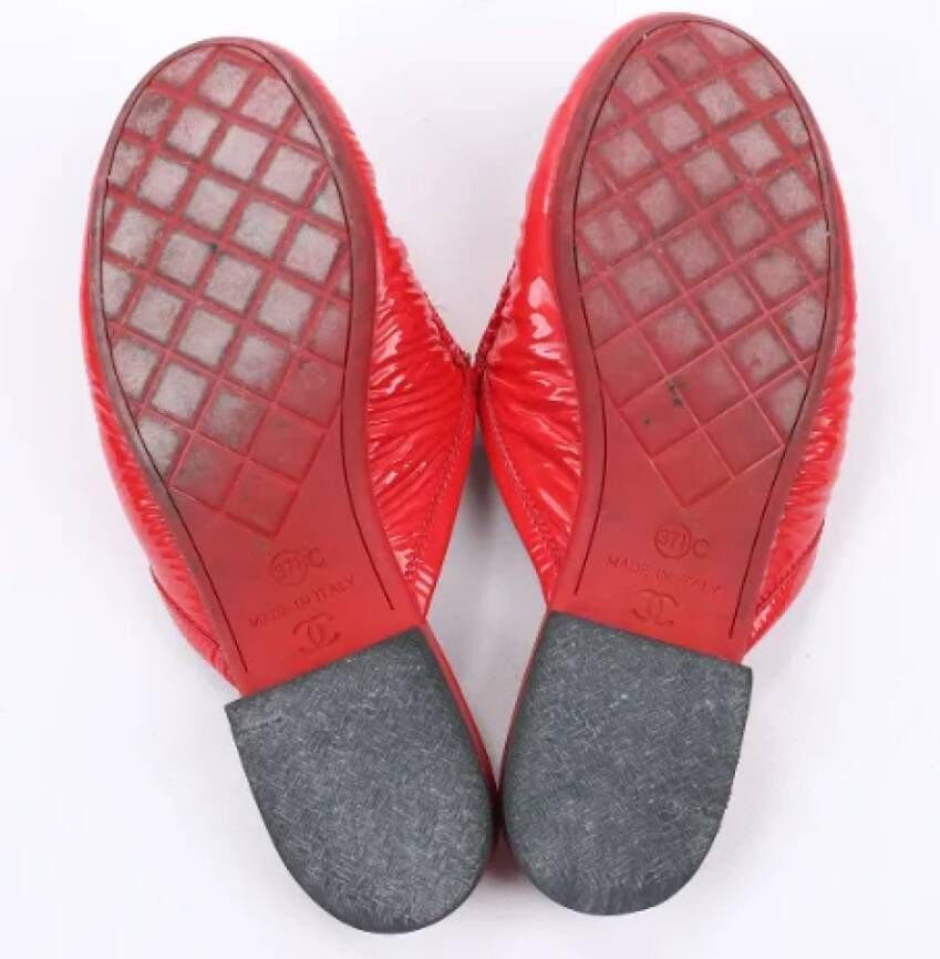Chanel Vintage Pre-owned Leather sandals Red Dames