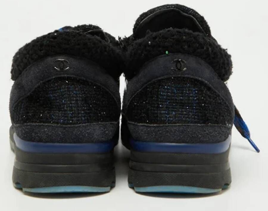Chanel Vintage Pre-owned Leather sneakers Black Dames