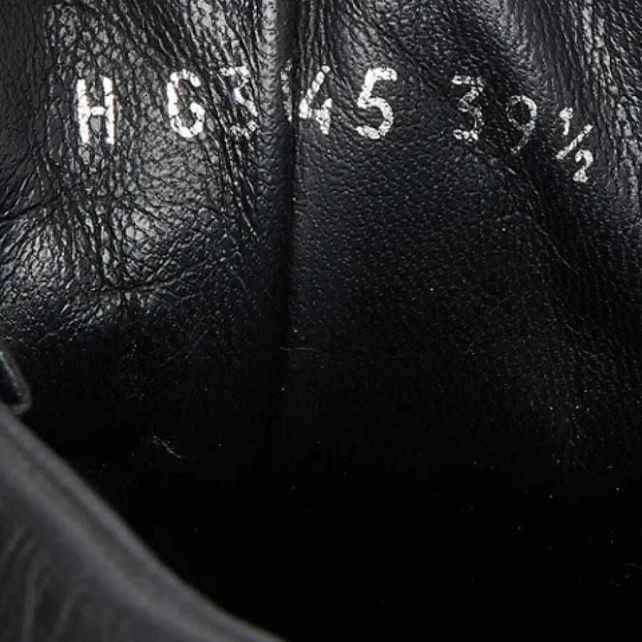 Chanel Vintage Pre-owned Leather sneakers Black Dames