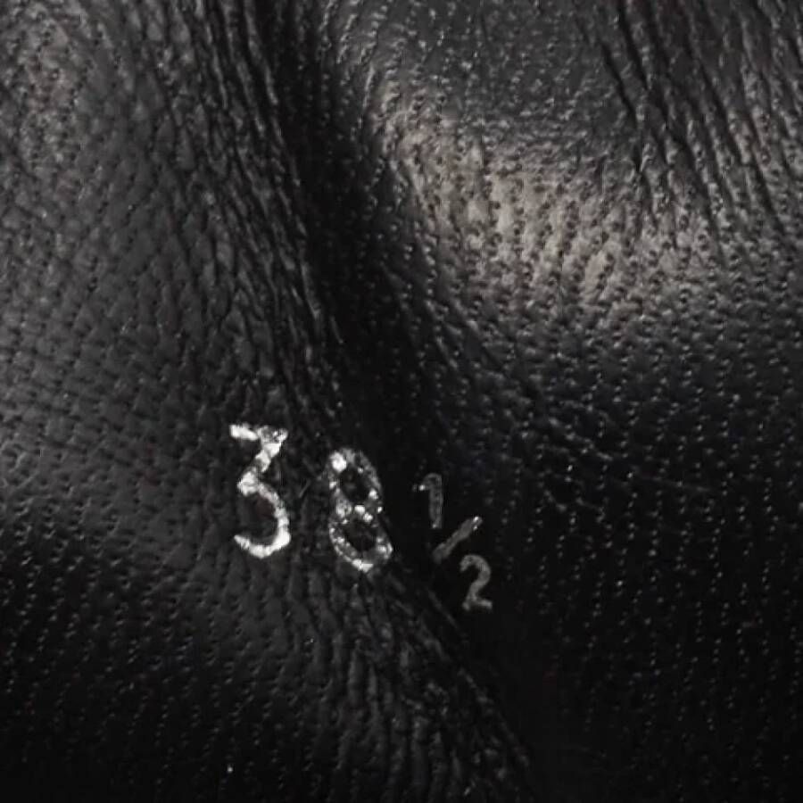 Chanel Vintage Pre-owned Leather sneakers Black Dames
