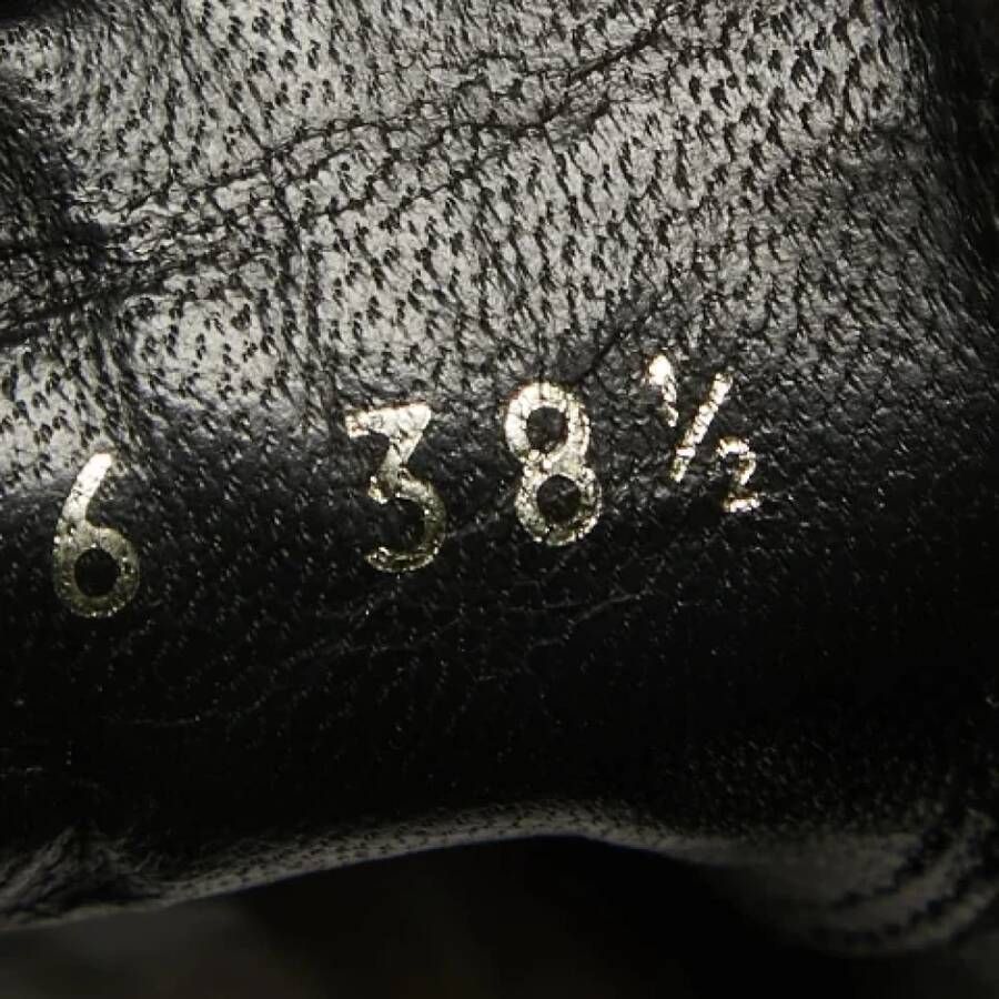 Chanel Vintage Pre-owned Leather sneakers Black Dames