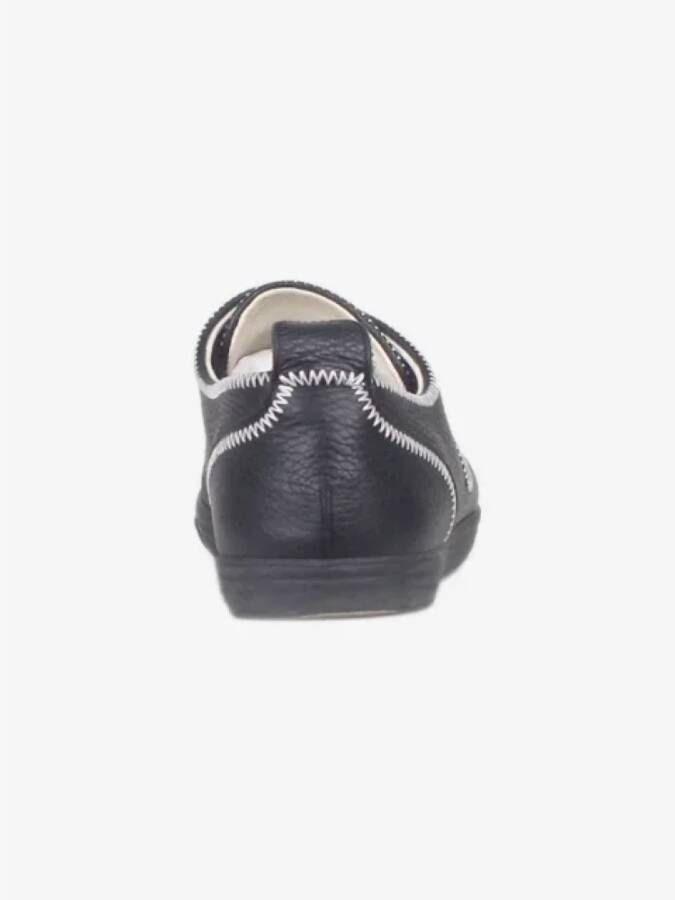 Chanel Vintage Pre-owned Leather sneakers Black Dames