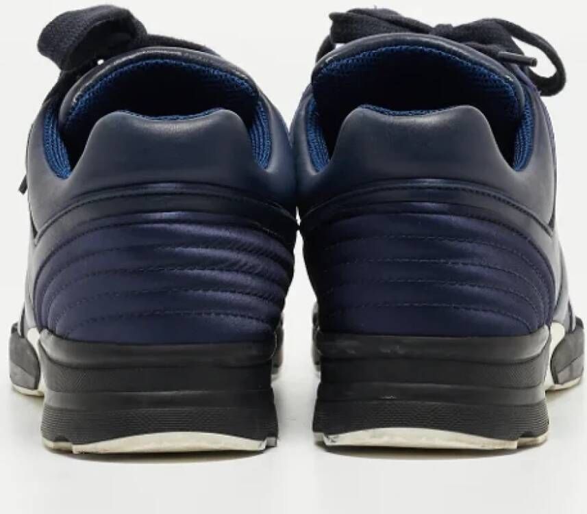 Chanel Vintage Pre-owned Leather sneakers Blue Dames