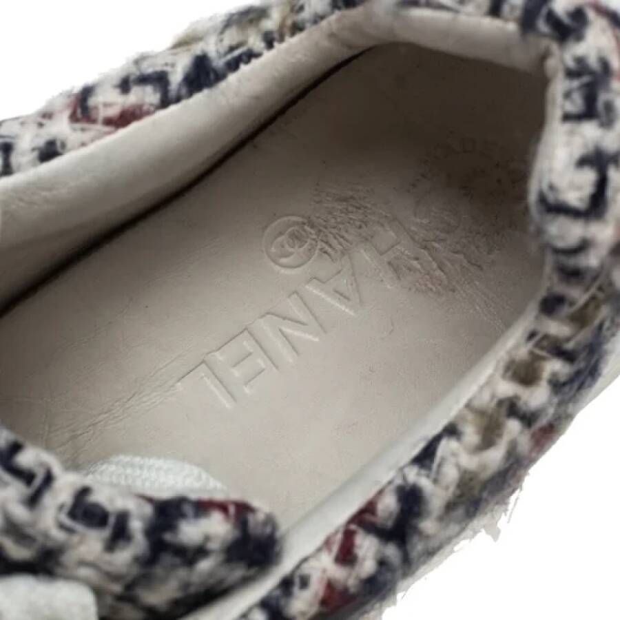 Chanel Vintage Pre-owned Leather sneakers Gray Dames