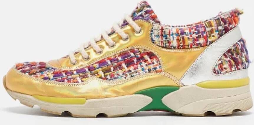Chanel Vintage Pre-owned Leather sneakers Multicolor Dames