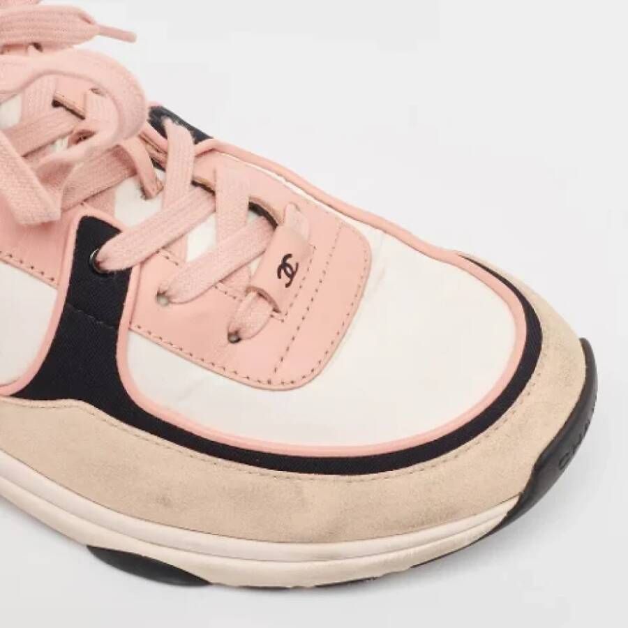 Chanel Vintage Pre-owned Leather sneakers Pink Dames