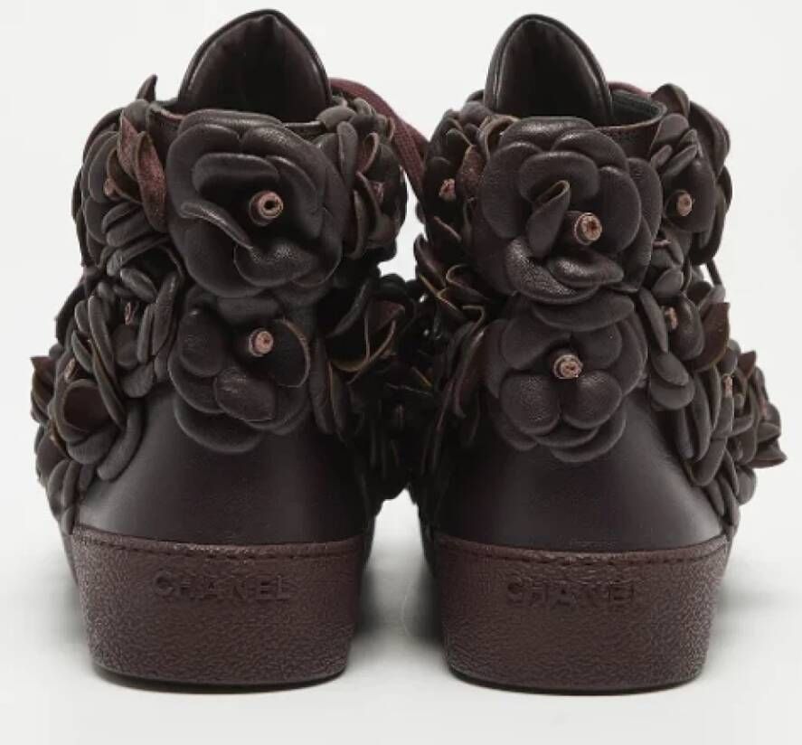 Chanel Vintage Pre-owned Leather sneakers Purple Dames