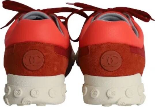 Chanel Vintage Pre-owned Leather sneakers Red Dames