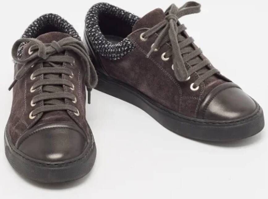 Chanel Vintage Pre-owned Leather sneakers Red Dames