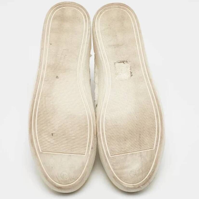 Chanel Vintage Pre-owned Leather sneakers White Dames