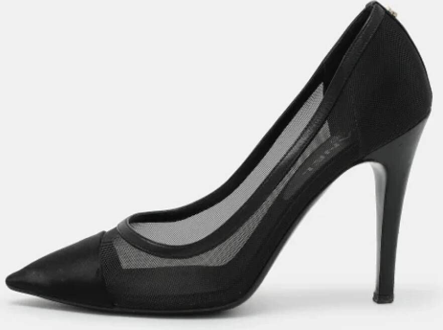 Chanel Vintage Pre-owned Mesh heels Black Dames