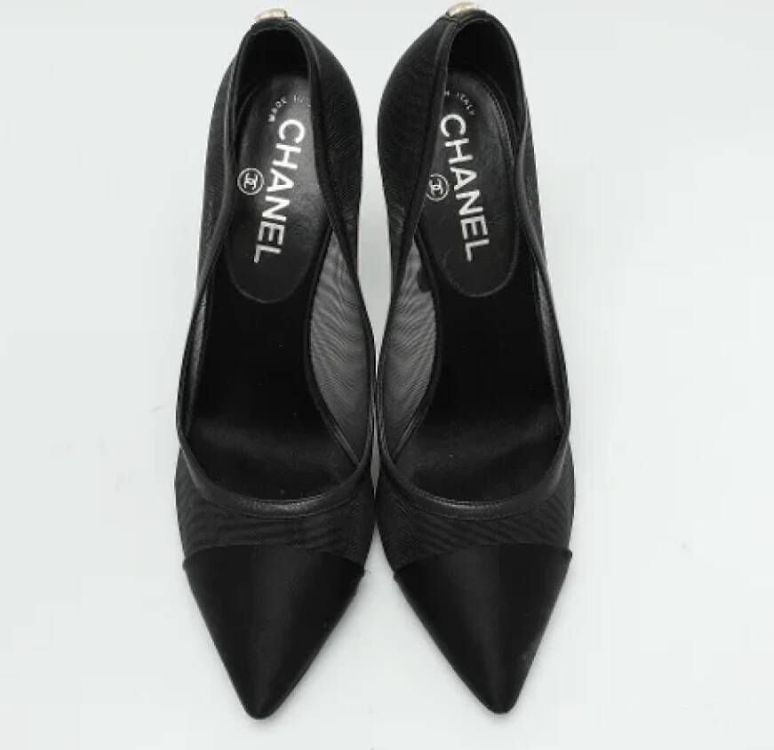 Chanel Vintage Pre-owned Mesh heels Black Dames