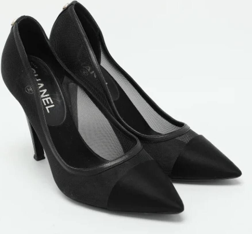 Chanel Vintage Pre-owned Mesh heels Black Dames