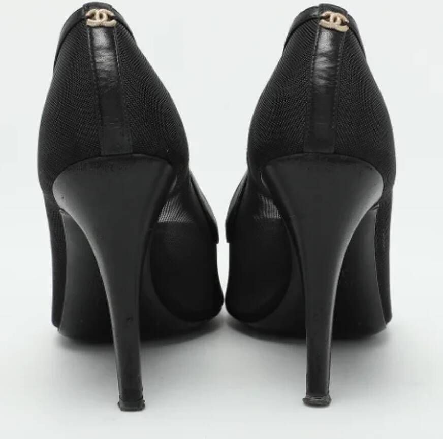 Chanel Vintage Pre-owned Mesh heels Black Dames