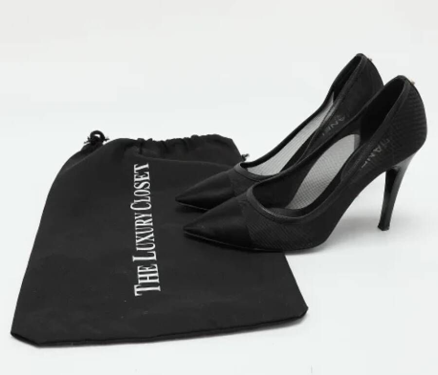 Chanel Vintage Pre-owned Mesh heels Black Dames